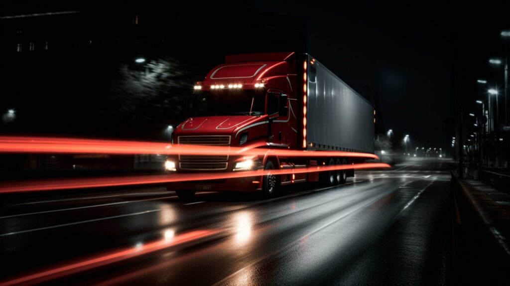 speeding truck